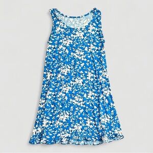 Draper James Blue Floral Ruffle Dress S/M Womens Pajamas Loungewear